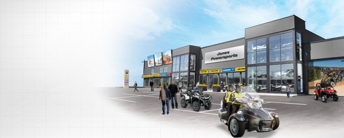 "Become a Dealer!" Image taken from the BRP dealer page, illustrating the tightly controlled BRP universe being offered