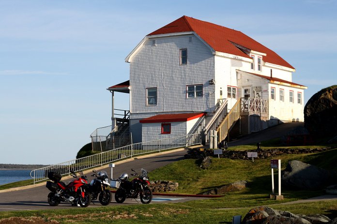 We lined up a Multistrada and a V-Strom 1000 and pressed Rob's long-term GS800 into duty for this trip. Photo: Zac Kurylyk