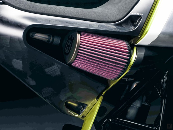 The contrasting forms, textures and functions of these components are what make for great motorcycle design. Image : Husqvarna