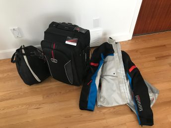 Costa's luggage for a non-track motorcycle event. All carry-on.
