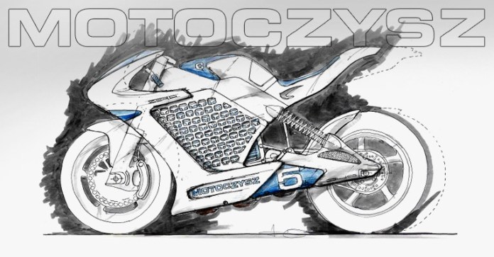 The defining sketch that gave birth to the first Motoczysz E1PC
