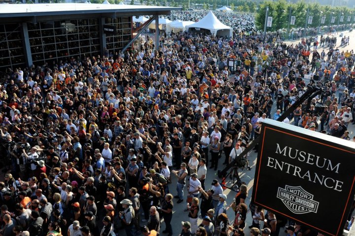 The MoCo faithful flock to the company's museum. Photo: Harley-Davidson