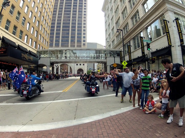 At least 5,000 bikes were registered to ride in the anniversary rally.
