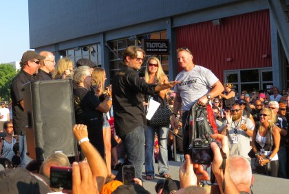 The Freedom Jacket changes hands. The crowd goes wild, and hardened one-percenters openly weep. OK, not quite ... but close.