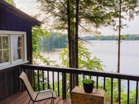 View of Jobammageeshig Lake from Cabin 1 at The Outpost Lodge