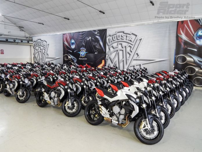 New models in higher numbers. The expanding MV Agusta lineup excited many in the couch-surfing classes, but few actual buyers. Photo : Sport Rider