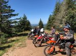 A crew of regular attendees, on the trail. Many, many familiar faces returned, with at least 70 riders estimated to be there. Photo: Peter Rollins