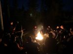 With no rush to get out on the trails early Saturday, Friday evening was more of a relaxed affair than normal. Photo: Peter Rollins