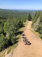 Out in the woods. The Adairs parking lot was empty on Saturday; everyone was out riding, even if they weren't putting in the full 500-kilometer tracks of the old FAR event. Photo: Peter Rollins