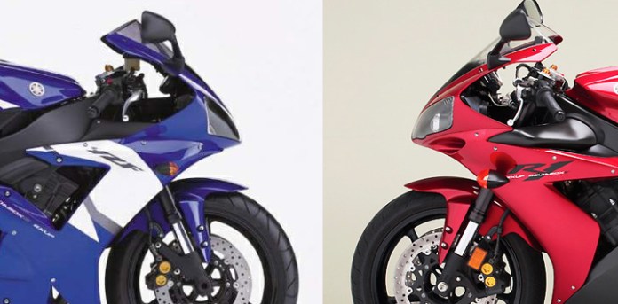 2002 Yamaha R1 : "Dude, are you wearing my fender?" 2004 R1 : "No way bro. Totally my own fender"